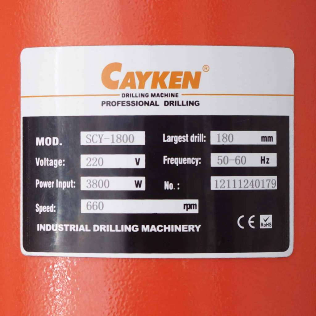 Характеристики установки CAYKEN SCY-1800 Характеристики установки CAYKEN SCY-1800